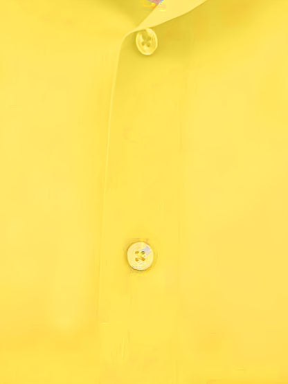 Camisola de homem de manga comprida com corte slim - 55% algodão, 40% poliéster, 5% elastano, cor lisa, para todas as estações, tecido plano, fecho com botões, gola de lapela, ideal para o fim de semana, 125 g/m²