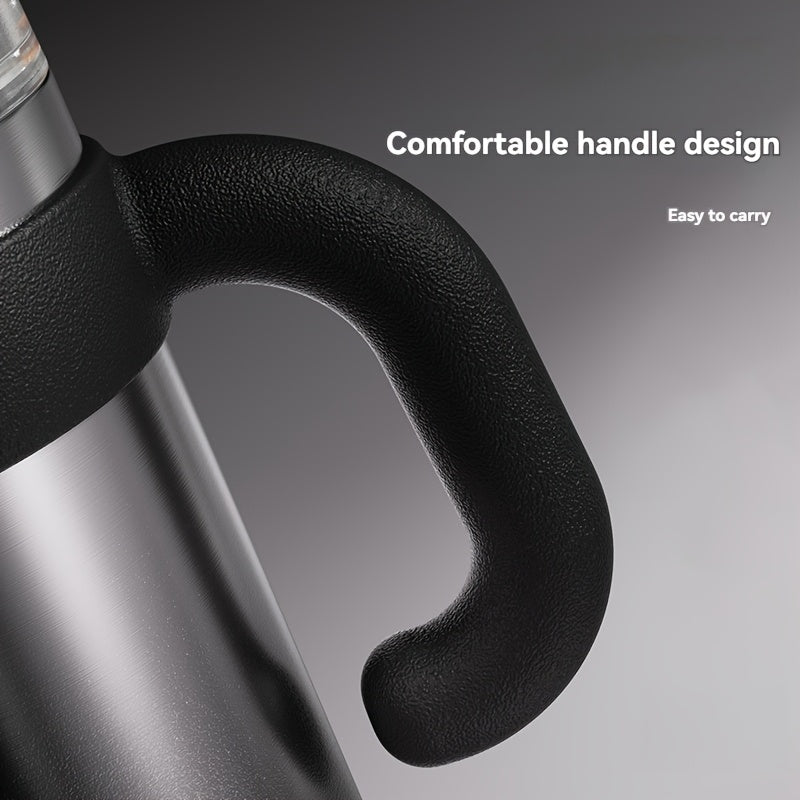 NRMEI 40oz Stainless Steel Water Bottle with Handle - Double Mouth - Leak-Proof - Suitable for Car Cup Holder