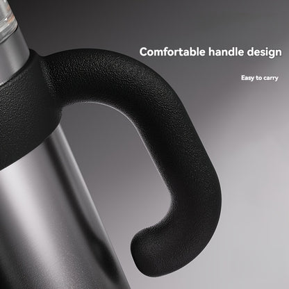 NRMEI 40oz Stainless Steel Water Bottle with Handle - Double Mouth - Leak-Proof - Suitable for Car Cup Holder