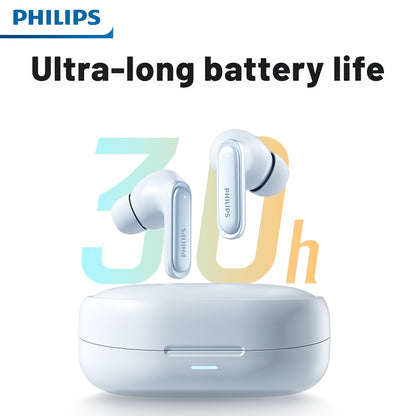 For Philips Active Noise Cancelling (ANC) Wireless Earbuds | Touch Control | Dual Beamforming Mics for Clear Calls | 30H Battery Life | Secure Comfort Fit | Wireless 5.4 | for iPhone/Android | Perfect Gift for Men & Women! TA