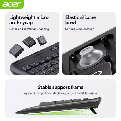 Acer Teclado e Rato Sem Fios 2.4GHz – Combo Completo