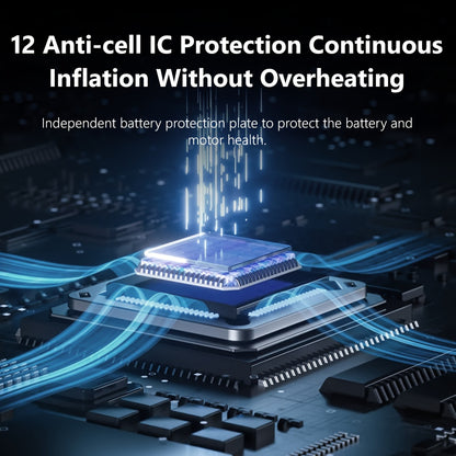 Inflador de pneus digital CaRSun, bomba de ar portátil com luz LED para automóveis, motos e bicicletas - DC 12V, 150 PSI, design preto e amarelo, alimentação por ficha, sem necessidade de bateria, insuflador de pneus de bicicleta | Porta elegante