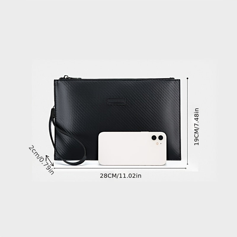 Stylish Black Synthetic Wallet Clutch with Golden-Tone Hardware - Compact Everyday Carry for Men & Women, Durable & Versatile Design for Daily Commute, Work, or Casual Outings, Everyday Wallet | Minimalist Wallet | Synthetic