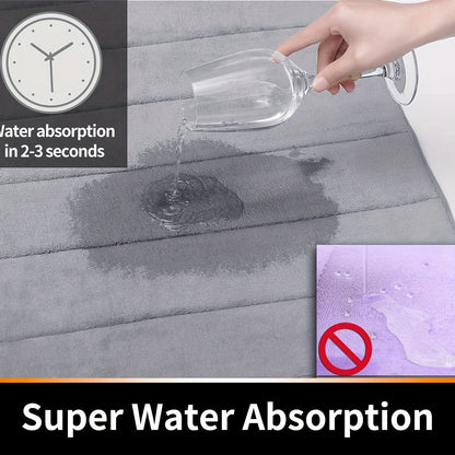 1pc Soft and Comfortable Bathroom Memory Foam Mat with Quick Absorption and Anti-Slip Properties, Bathroom Decor, Bathroom decorations, bath rug, kitchen Area Rugs, Laundry, bedrooom, shower, indoor mat