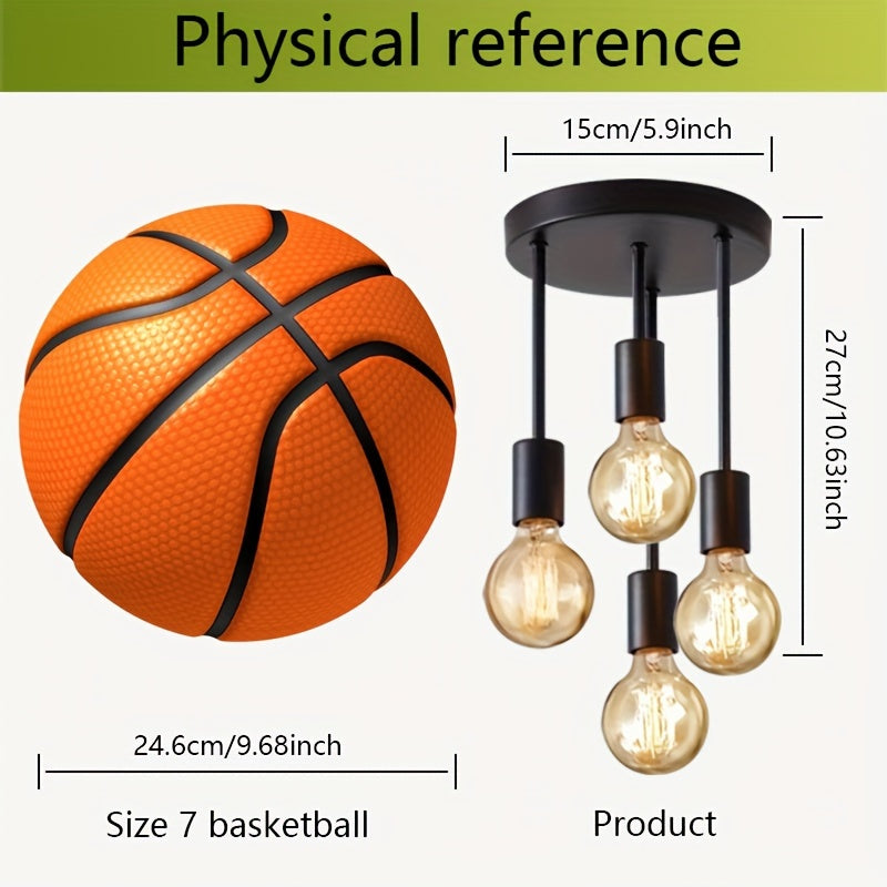 1pc Black Modern 4-Light Chandelier, Iron Branch Ceiling Light For Kitchen, Hallway, Bedroom, E27 Bulb Base Bulb Not Included, Home Lighting Accessory