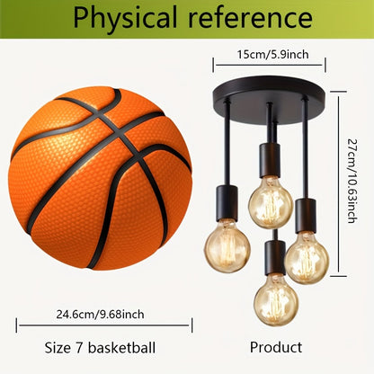 1pc Black Modern 4-Light Chandelier, Iron Branch Ceiling Light For Kitchen, Hallway, Bedroom, E27 Bulb Base Bulb Not Included, Home Lighting Accessory