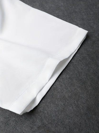 Rose And BEAUTIFUL Letter Graphic Print Men's Creative Top, Casual Non-Stretch Short Sleeve Lapel Shirt, Men's Clothes For Summer Outdoor