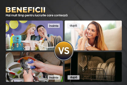 Compact Ihunt Bro Dishwasher Xpert, Turbo Clean, 950W, Drain Pump, Digital Control, Class B, 6 Programs, Heating / Drying, Water Supply Tap / Manual, 5L Water Reserve, 45Cm, White