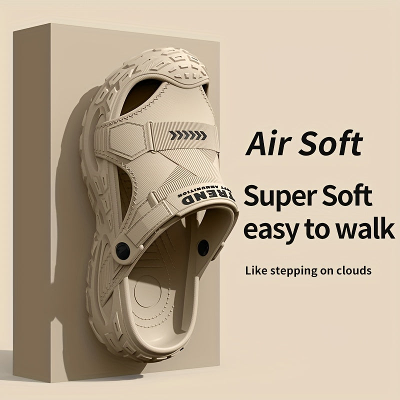 Men'S All-Season EVA Slip-On Sandals - Lightweight Non-Slip Beach Shoes with Arch Support & Cushioned Insole, All-Terrain Traction Tread - Quick-Dry Indoor/Outdoor, Office, Pool, Hiking - Easy-clean Casual Footwear For Men, P