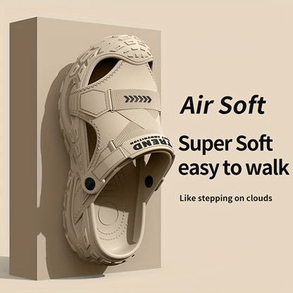 Men'S All-Season EVA Slip-On Sandals - Lightweight Non-Slip Beach Shoes with Arch Support & Cushioned Insole, All-Terrain Traction Tread - Quick-Dry Indoor/Outdoor, Office, Pool, Hiking - Easy-clean Casual Footwear For Men, P