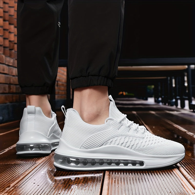 Men's & Teen ' Heavy-Duty Running Sneakers - Wide Width Available, All-Season Low-Top Lace-Up Sneakers with Cushioned PU Sole, Round Toe & All-Terrain Traction for Gym,, Casual Wear - Breathable Fabric Upper (Dad Sneakers)