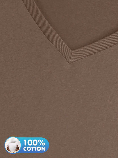 3pcs Women'S 100% V-Neck Long Sleeve T-Shirts - Soft, Durable, and Comfortable Casual Wear for All Seasons, Perfect for Holidays, Graduations, and Everyday Style, Everyday Comfort Wear | Minimalist Style | Soft Fabric Tee