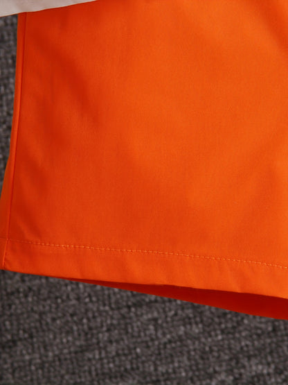 Boys' Summer Fashion Street Shirt Three-piece Set Only Selling Hats, Shirts and Shorts, Perfect for Outdoor