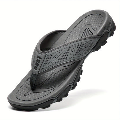 Men's Flip Flops, Outdoor Beach Thong Sandals, Arch Support Athletic Slides, Casual Lightweight Anti-skid Slippers