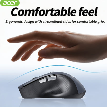 ACER Wireless Keyboard and Mouse Combo, Full-Size Quiet Ergonomic Keyboard Mouse Set, Compatible with Multiple Systems, Lightweight & Durable, Suitable for Office/Home Use