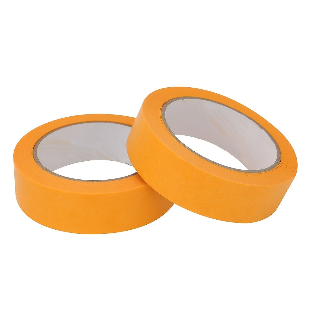 20pcs Orange Painter's Tape, 30mm x 50m - Removable Adhesive for Walls, Automotive, and Home Decor, No Solution Needed, Strong Bond to Concrete Surfaces, Wall Sticker | Consistent Width | Strong Adhesive