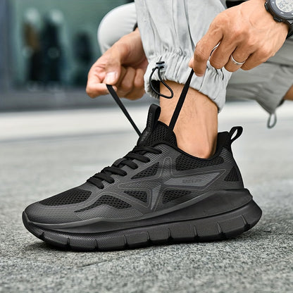Ténis desportivos unissexo para corrida de rua, ténis casuais, respiráveis ​​e leves de cano baixo com sola grossa para todas as estações, calçado desportivo confortável e durável para caminhadas e atividades ao ar livre - fecho com atacadores.