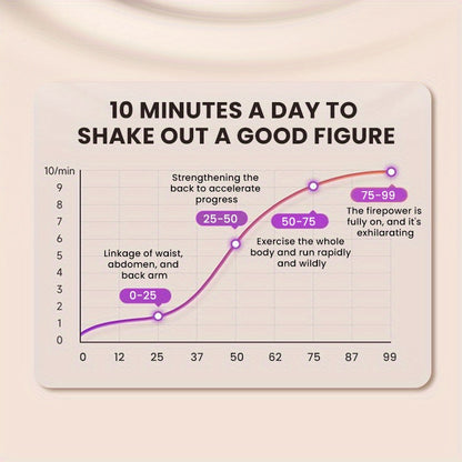 Vibration Plate Exercise Machine for Weight Loss - 10-Minute Full Body Workout with 3 Large Areas of Vibration, Portable Home Gym Fitness Equipment, No Battery Needed, Pink/Black, Weight Loss Exercise Machine, Sleek Exercise