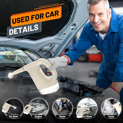 Portable high power handheld steam cleaner, 1300W adjustable temperature and pressure - capacity, maximum temperature 100°C, wide range of cleaning accessories, kitchen, bathroom, furniture and car multi-functional cleaning