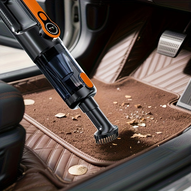 Car Handheld Wireless Vacuum Cleaner, Strong Suction, Portable Vacuum Cleaner, USB Rechargeable with LED Light, Suitable for Cars, Pets, Hair, Beds, Home