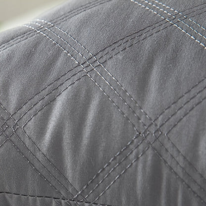 4pcs High-Quality Luxury Double-Sided Patterned Pillow Covers, Gray Polyester Sofa Cushion Covers with Zipper Closure, Machine Washable, Multi-Use for Home, Car, and Sofa Decor