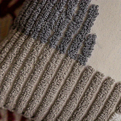 Handmade Textured Throw Pillows - Geometric Design, Soft Faux Fur, And Zipper Closure - Suitable for Sofa, Bed, Or Window Seat