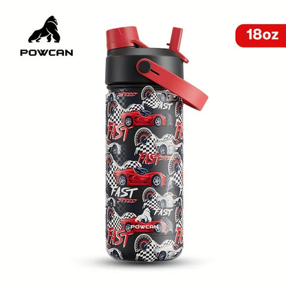 18oz POWCAN Unicorn & Rainbow Design Insulated Water Bottle - Non-Slip, Stainless Steel, Perfect for Valentine'S Day, Easter, Mother'S Day, Independence Day, Valentine'S Day Gift|Playful Design|Durable Build, Unicorn Accessor