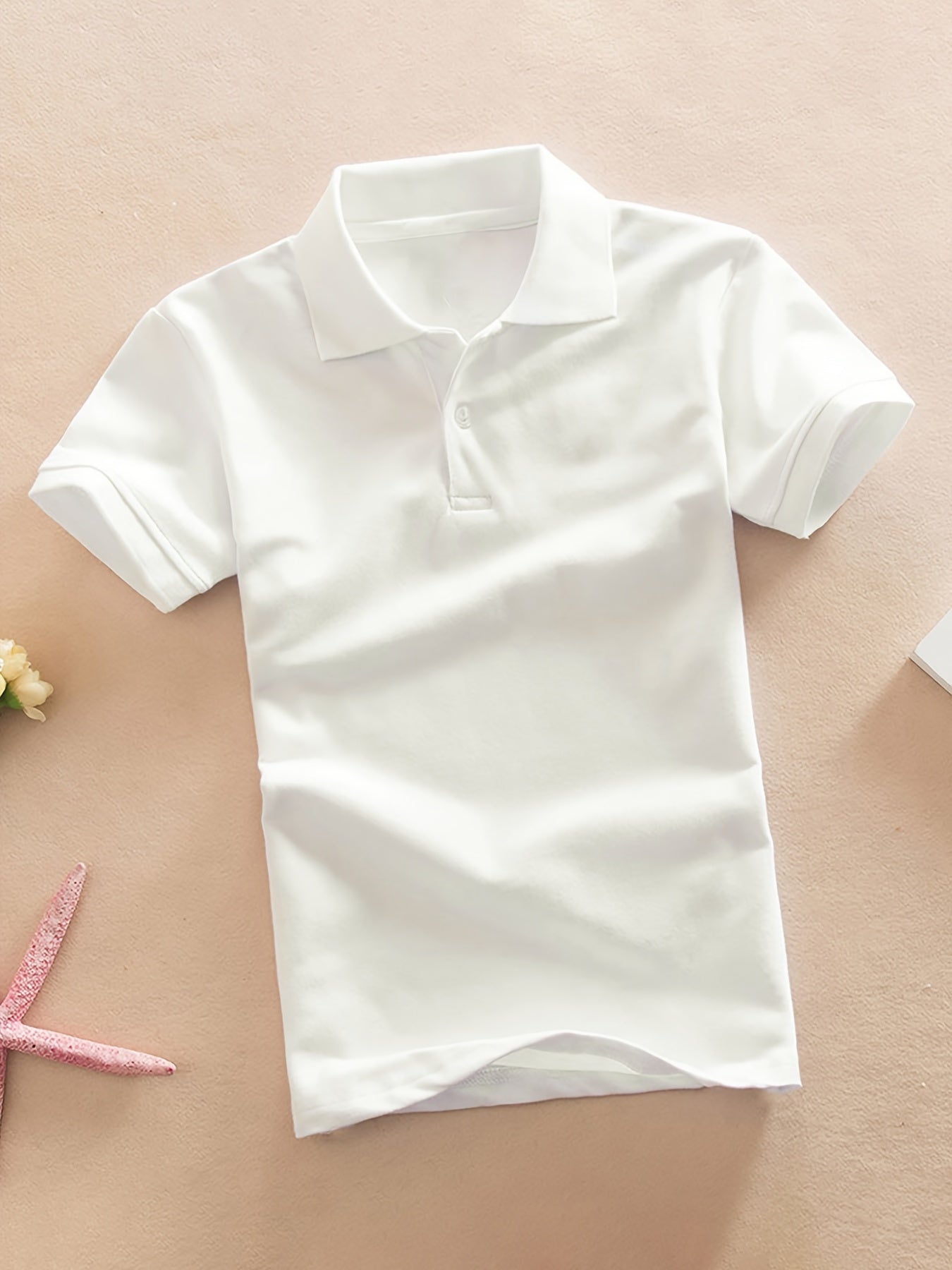 Boys' Casual Lapel Shirt Youngsters's Top Short Sleeve T-Shirt Youngsters's Clothing Comfortable Breathable