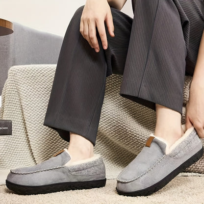 SKYGRASS Unisex Slip-On Slippers - Thick Cushioned EVA Sole, Soft Fabric Upper & Lining, Round Toe Design for Indoor/Outdoor Use - Winter Warmth, Casual Comfort - Ideal Gift for Men & Women, Indoor Slippers, Indoor Footwear,