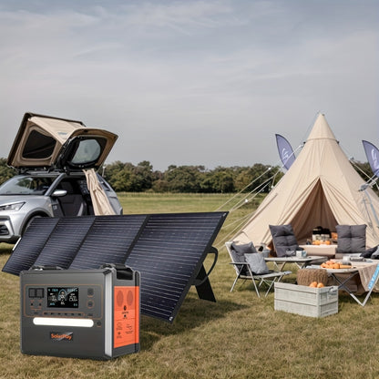 SolarPlay Portable Power Station 2500W (peak 4800W), 2304Wh Solar Generator, Equipped with 400W Solar Panels for 1.5-hour Fast Charging, BMS Emergency Power Supply, Used for Home Backup, Camping, Outdoor Battery Backup, Power