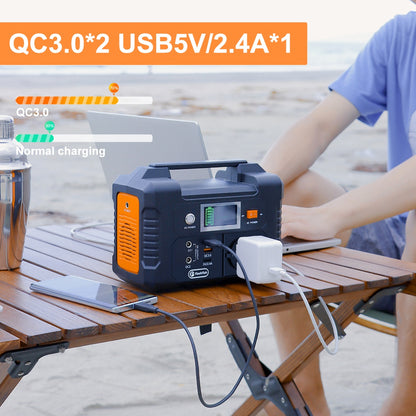 200W Portable Power Station, 60W Foldable Solar Panel, 151Wh Digital Display Solar Generator, with BMS Smart Battery | High-Density Lithium Battery | Sine AC Power, Home Backup | Outdoor Travel Essential Set, Portable Generator