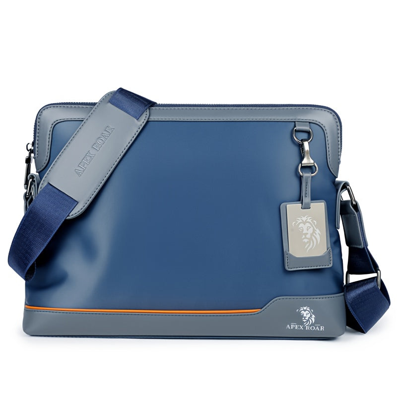 Men's Large Laptop & Wallet-like Tote - Soft Slim Texture, Adjustable Strap, Fits 38.1cm Devices - Ideal for Travel, Gym & Daily Use - Black & Blue Color Options