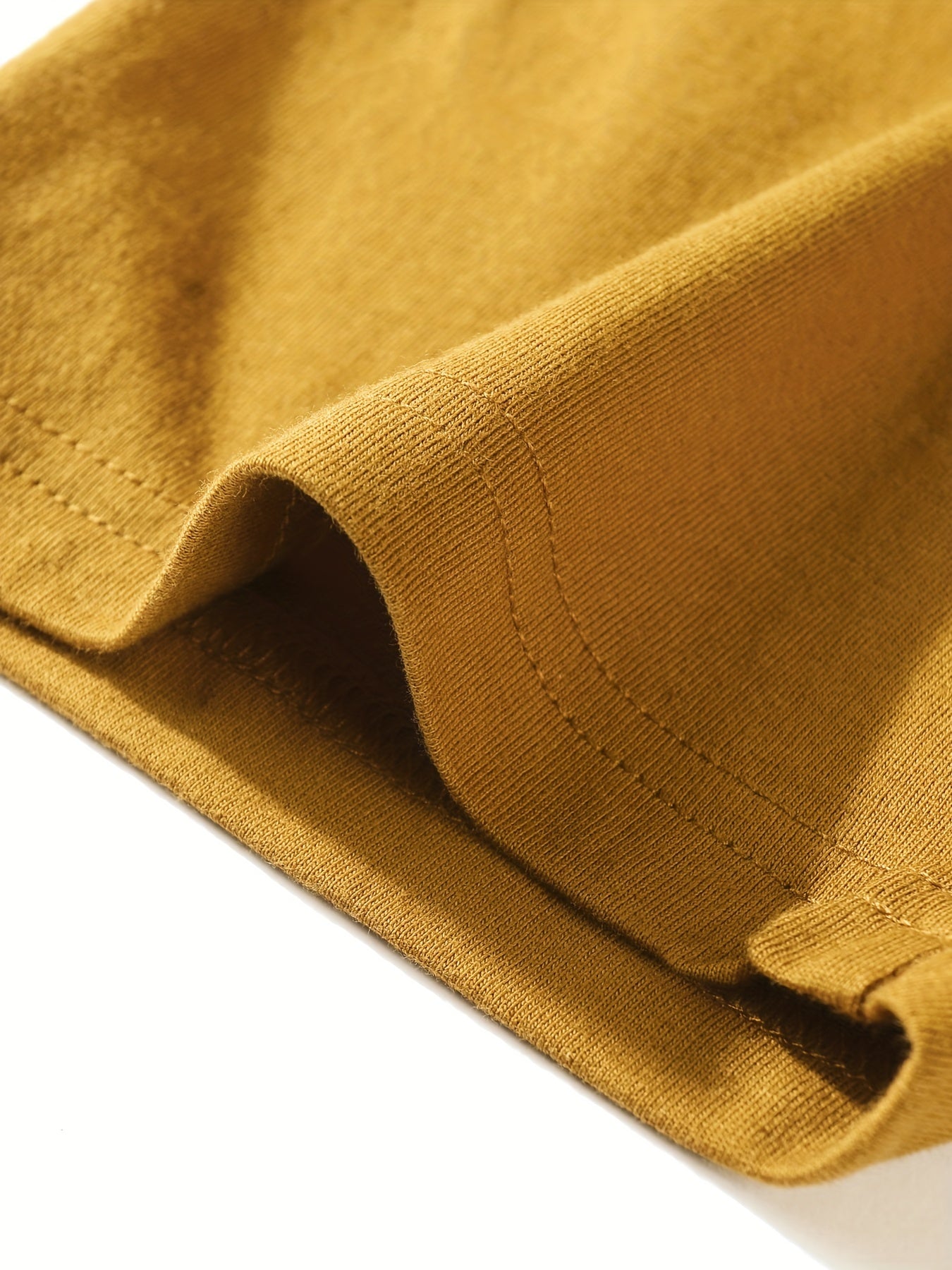 T-shirt infantil de cor sólida, blusa casual de manga curta, t-shirt infantil para o verão.