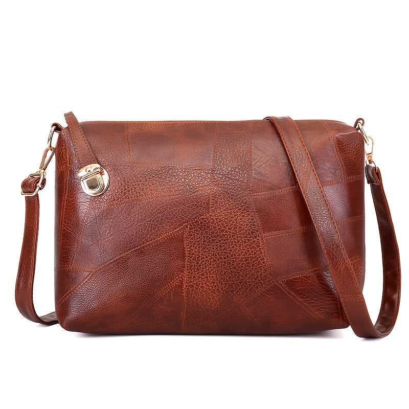 Conjunto de seis bolsas de senhora em PU, incluindo bolsa a tiracolo, bolsa de ombro única, bolsa de mão e bolsa grande.