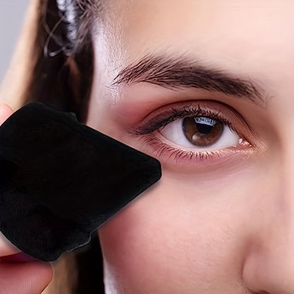 5pcs Soft Triangle Powder Puffs for Loose Powder, Mineral Powder, Body Powder, Velour Cosmetic Foundation Sponges - Nude and Black - Beauty Makeup Tools