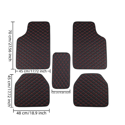 5pcs Luxury Car Floor Mats, All-Season Universal Fit, Easy to Clean, Anti-Slip, for Sedan, Truck & SUV Interior Protection