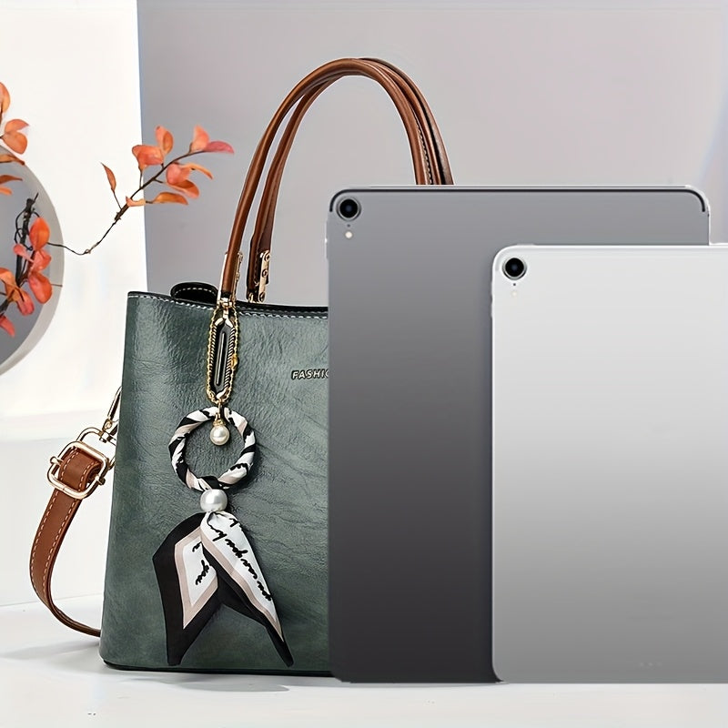 Elegant INCK KMCRK Handbag for Women - Luxurious White Tote with Removable Strap, Zip Closure, and Polyester Lining, Perfect for Casual or Formal Occasions, Stylish Gift Idea