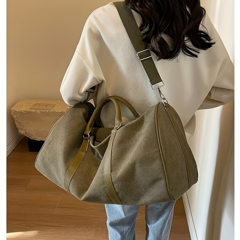 2025 New Large Capacity Duffel Bag for Men &amp; Women - Durable Military Green/Black Gym Travel Carry-On with Adjustable Shoulder Straps, Spacious Luggage for Sports, Weekend Trips &amp; Daily Commute, Duffle Bag for Travel, Sports