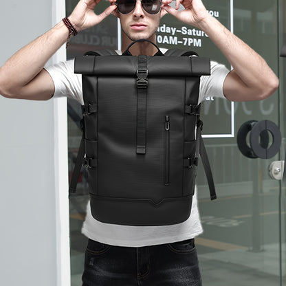 HANMARRY Men's Business Laptop Backpack - Heavy-Duty 39.62cm Computer Backpack, 15-in-1 Organizer, Padded Shoulder Straps & Locking System, High Quality for Work, Travel, School, Commute - Compatible with MacBook/Air/Pro/PC/L