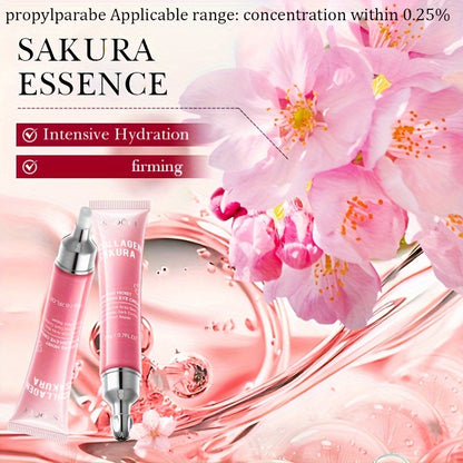 [Top-Rated] Sakura Collagen Eye Cream - 20g, Hydrating & Firming, Reduces Dark Circles & Wrinkles, for All Skin Types, Hypoallergenic with Hyaluronic Acid, Caffeine & Ceramides, Moisturizing & Anti-Aging,, Suitable for Sensit