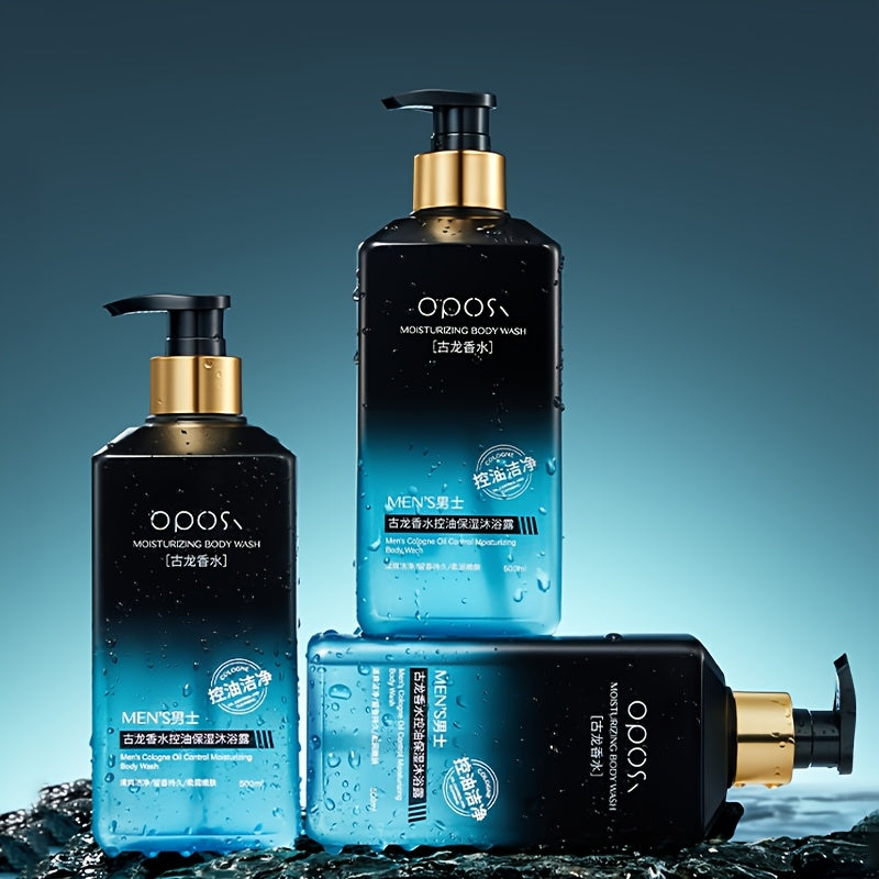 Men's Cologne Shower Gel, Deep Cleansing & Shampoo Combo, Rich Lather, Long-Lasting Fragrance, Enriched with Hyaluronic Acid, Ideal Gift