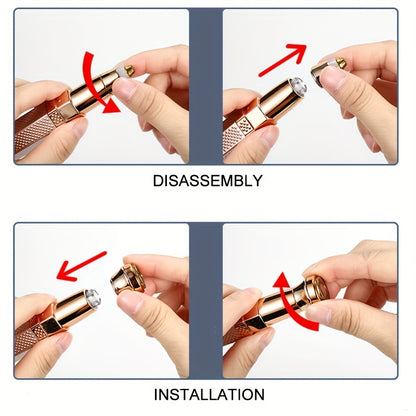 Rechargeable Women's Hair Trimmer with 4 Heads for Face, Eyebrows, Nose, and Body - Effortlessly Remove Unwanted Hair with Precision and Comfort