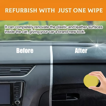 Car Interior Wax, Leather Care Cream, Dashboard Polish, Seat Cushion Renovator, Enhances Plastic & Leather Repair, Anti-Aging & Whitening, for Wood-Plastic Composite, Auto Maintenance & Interior Decor Care Product, Plastic Pa