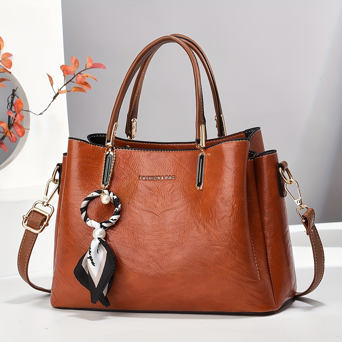 Elegant INCK KMCRK Handbag for Women - Luxurious White Tote with Removable Strap, Zip Closure, and Polyester Lining, Perfect for Casual or Formal Occasions, Stylish Gift Idea