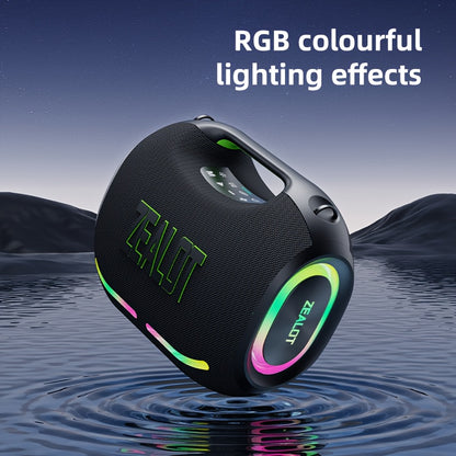 ZEALOT ZE01 120W High-power Wireless Speaker, Outdoor Portable, IPX5, And 4 Speakers, Built-in 24000mAh Battery, With RGB Color Lights, SD, USB, AUX, Internet Dual Pairing Function, Hands-free Calling, Supports Mobile Phones,