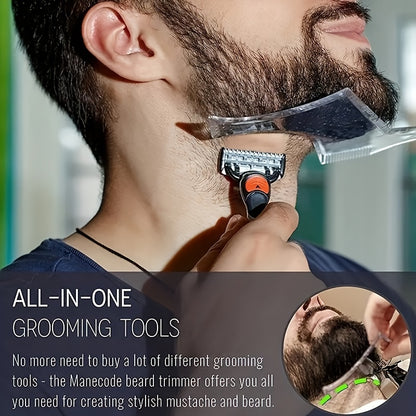 1pc Beard Ruler, Beard Styling Tool, Beard Styling Comb, Beard Template Styling Comb Father's Day Gift