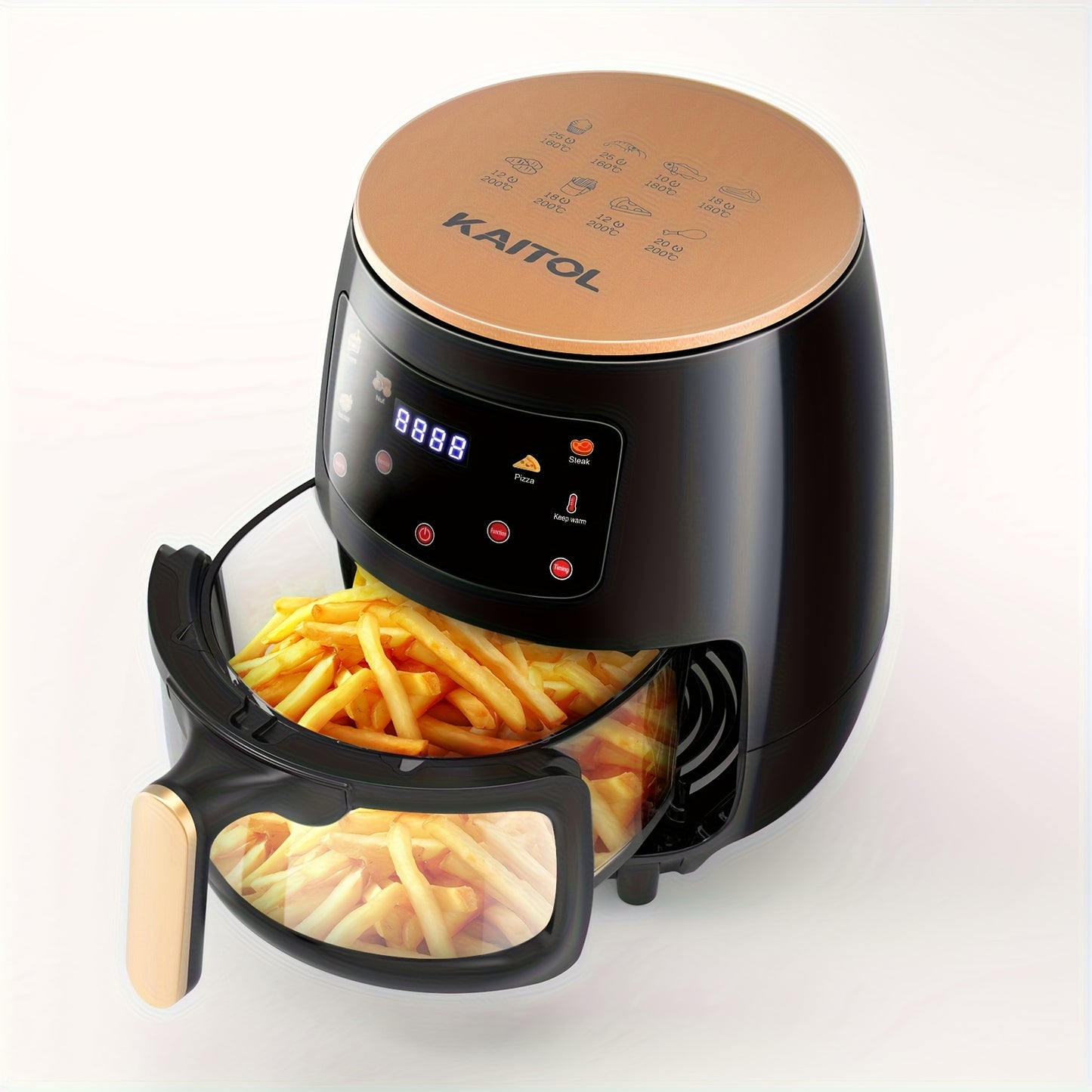 Air Fryer 6.5L 9L 10.5L Oilless 1800W Large Capacity Oven Air Fryers Healthy Cooker With 10 Preset, Visual Cooking Window, Non-Stick Basket, Dishwasher Safe