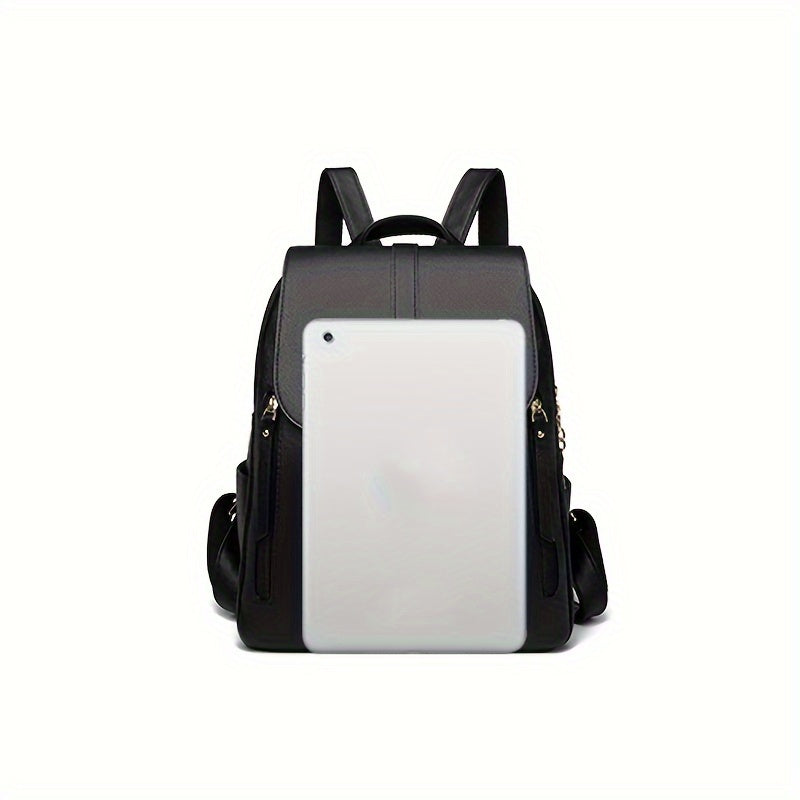 Logo Randomly Distributed New Style Versatile Women's Casual Large Capacity Simple Travel Short Distance Business Backpack Multifunctional Daily Commuting Shoulder Bag