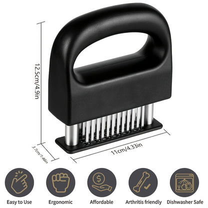 1pc Household Multifunctional Stainless Steel Meat Tenderizer, 48 Pine Needles Meat Tenderizer - a Must for Meat Marinating! Highly Efficient Meat Tenderizer, One-Click to Create Delicious Tender Meat, a New Choice of Kitchen