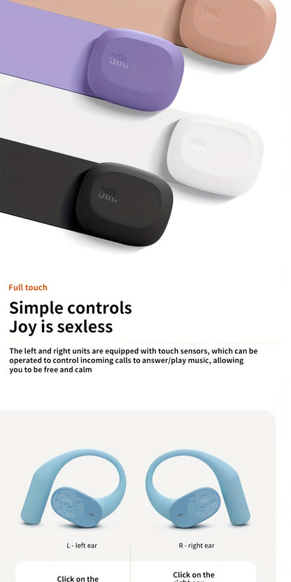 JBL Sense Lite sound circle, open wireless headphones, non-bone conduction sports running exercise travel hanging ear type non-clip ear headset, long-term wear, ultra-long battery life, enhanced bass, sound quality and clear